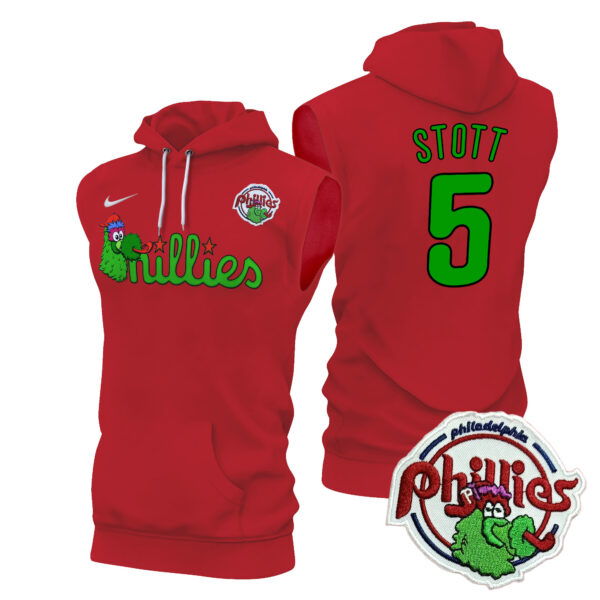Men's Phillies Phanatic Patch Sleeveless Hoodie V2 - All Stitched - Image 30