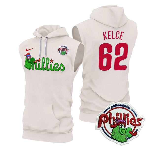 Men's Phillies Phanatic Patch Sleeveless Hoodie V2 - All Stitched - Image 23