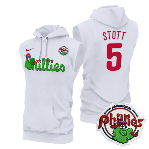 Men's Phillies Phanatic Patch Sleeveless Hoodie V2 - All Stitched - Image 3