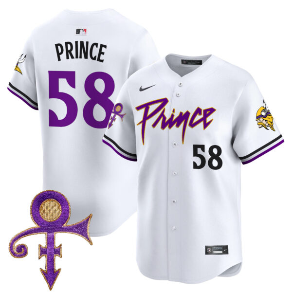 Men's Minnesota Vikings Prince Patch Vapor Premier Limited Jersey - All Stitched - Image 22