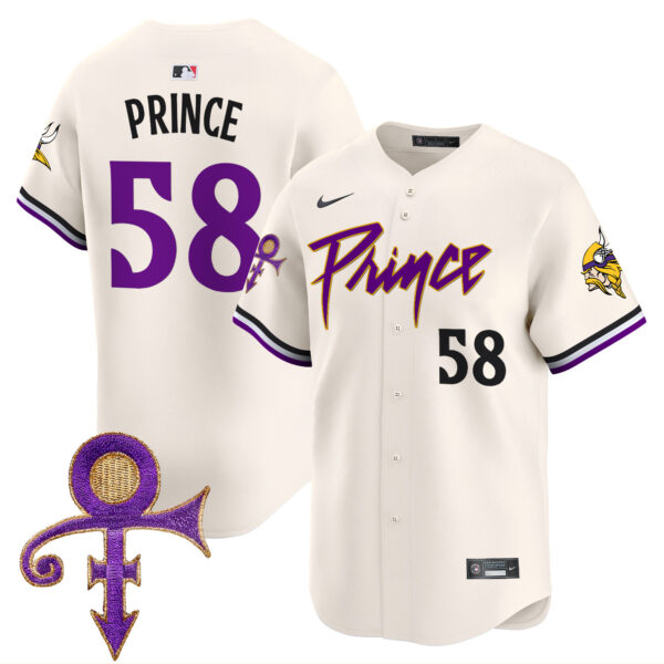 Men's Minnesota Vikings Prince Patch Vapor Premier Limited Jersey - All Stitched - Image 2