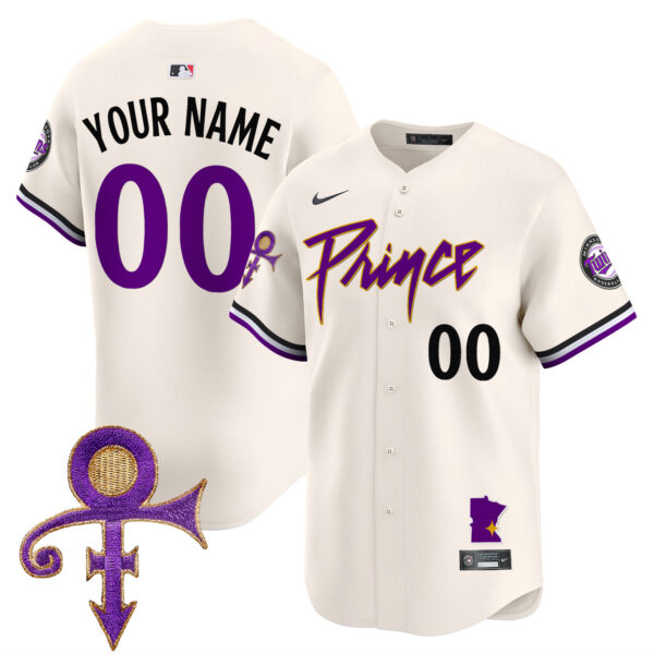 Minnesota Twins Prince Patch Vapor Premier Limited Custom Jersey V2 - All Stitched - Image 2