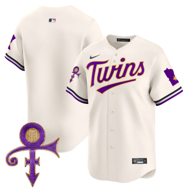 Men's Minnesota Twins Prince Patch Vapor Premier Limited Jersey V3 - All Stitched - Image 8