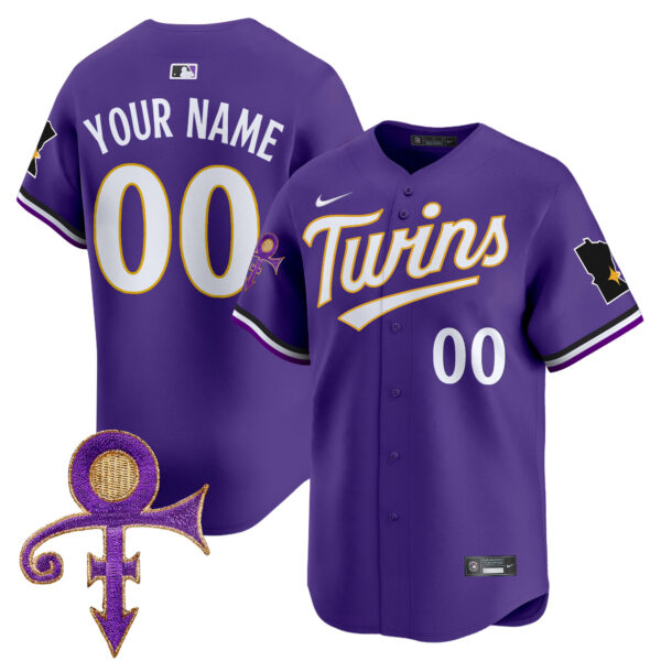 Minnesota Twins Prince Patch Vapor Premier Limited Custom Jersey V3 - All Stitched - Image 2