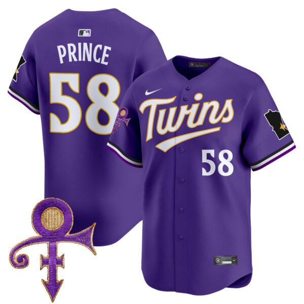 Men's Minnesota Twins Prince Patch Vapor Premier Limited Jersey V3 - All Stitched - Image 10