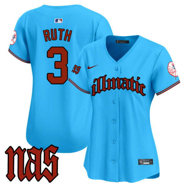 Women's New York Yankees Nas Illmatic Vapor Premier Limited Jersey - All Stitched - Image 40