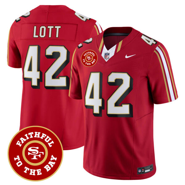 Men's 49ers Faithful To The Bay Patch Vapor Limited Jersey V9 - All Stitched - Image 19
