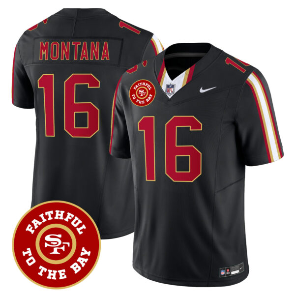 Men's 49ers Faithful To The Bay Patch Vapor Limited Jersey V9 - All Stitched - Image 38