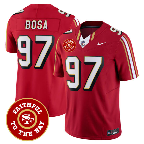 Men's 49ers Faithful To The Bay Patch Vapor Limited Jersey V9 - All Stitched - Image 17