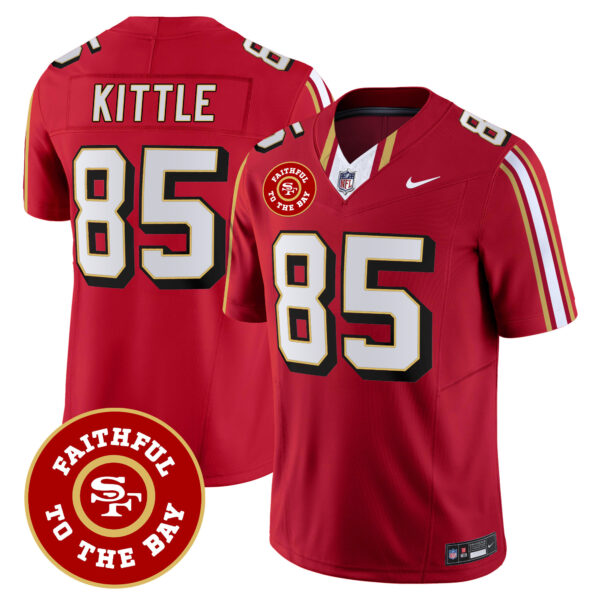 Men's 49ers Faithful To The Bay Patch Vapor Limited Jersey V9 - All Stitched - Image 14