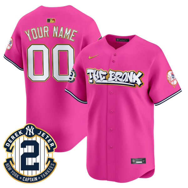 New York Yankees The Bronx Graffiti Gold Trim Vapor Premier Limited Custom Jersey - All Stitched - Image 5