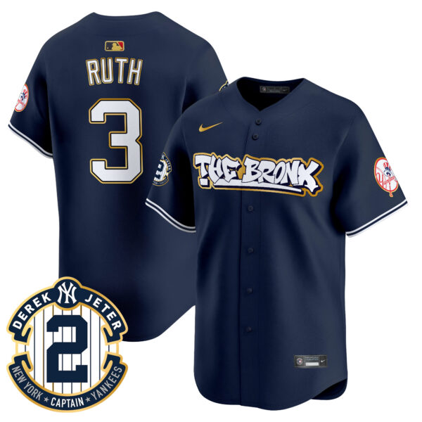 Men's New York Yankees The Bronx Graffiti Gold Trim Vapor Premier Limited Jersey - All Stitched - Image 19