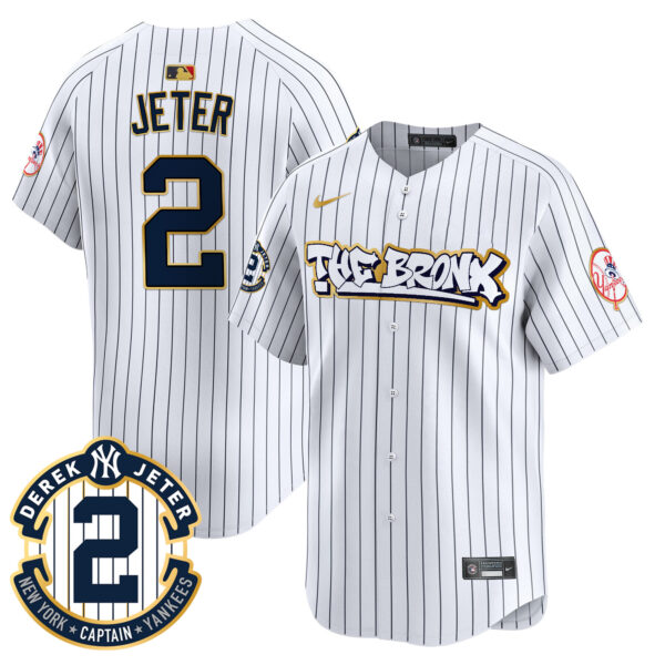 Men's New York Yankees The Bronx Graffiti Gold Trim Vapor Premier Limited Jersey - All Stitched - Image 12