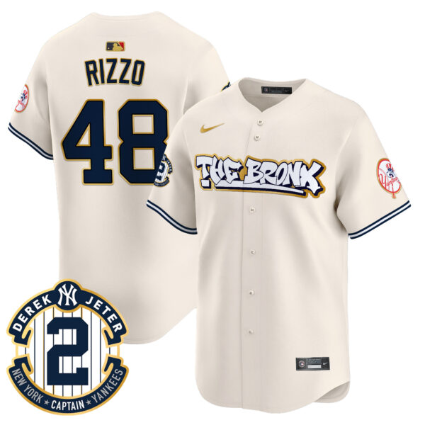 Men's New York Yankees The Bronx Graffiti Gold Trim Vapor Premier Limited Jersey - All Stitched - Image 7