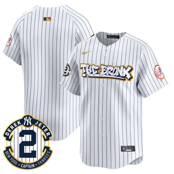 Men's New York Yankees The Bronx Graffiti Gold Trim Vapor Premier Limited Jersey - All Stitched - Image 16