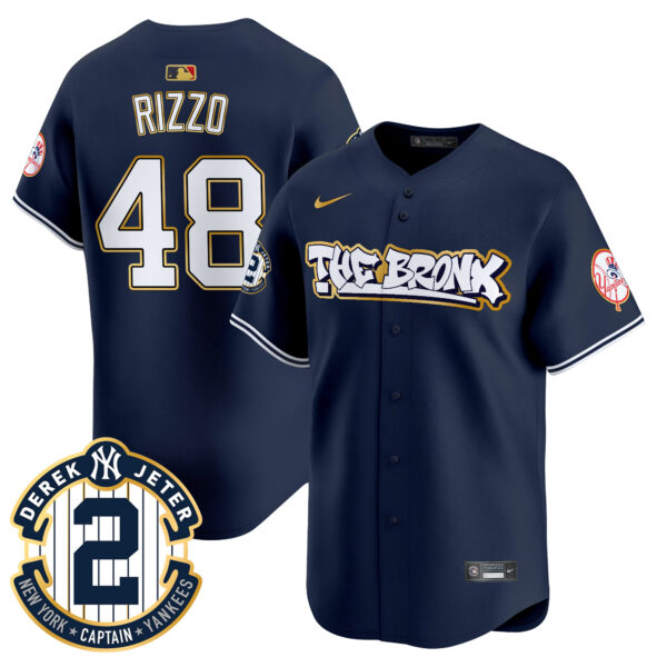 Men's New York Yankees The Bronx Graffiti Gold Trim Vapor Premier Limited Jersey - All Stitched - Image 23