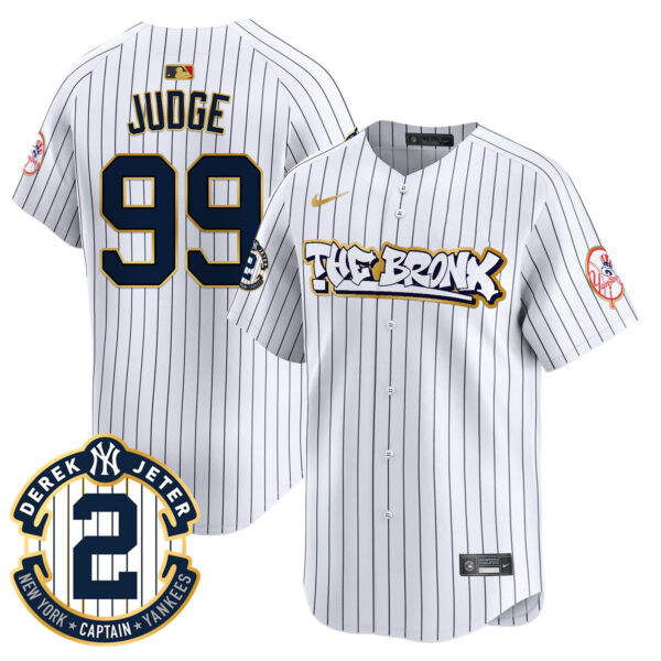 Men's New York Yankees The Bronx Graffiti Gold Trim Vapor Premier Limited Jersey - All Stitched - Image 9