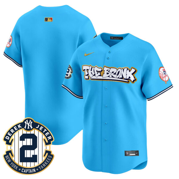 Men's New York Yankees The Bronx Graffiti Gold Trim Vapor Premier Limited Jersey - All Stitched - Image 32