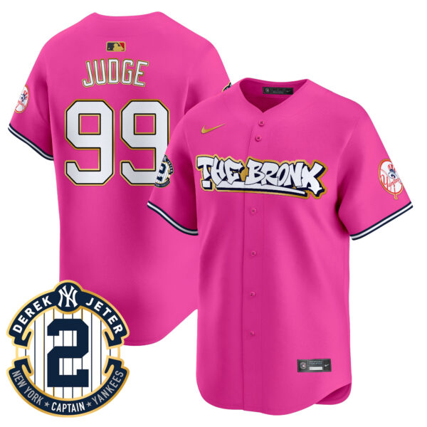 Men's New York Yankees The Bronx Graffiti Gold Trim Vapor Premier Limited Jersey - All Stitched - Image 33
