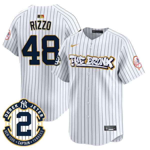 Men's New York Yankees The Bronx Graffiti Gold Trim Vapor Premier Limited Jersey - All Stitched - Image 15