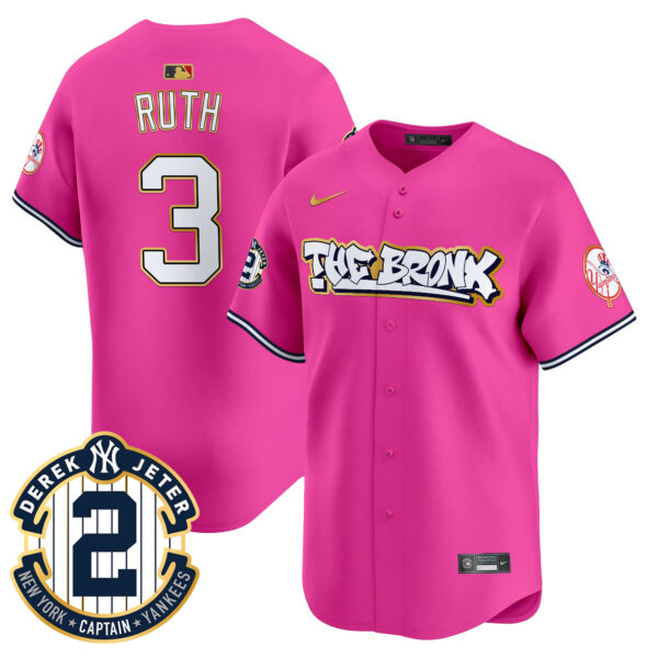 Men's New York Yankees The Bronx Graffiti Gold Trim Vapor Premier Limited Jersey - All Stitched - Image 35