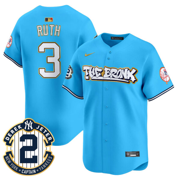 Men's New York Yankees The Bronx Graffiti Gold Trim Vapor Premier Limited Jersey - All Stitched - Image 27