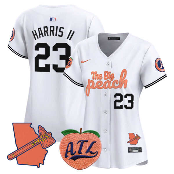 Women's Atlanta Braves The Big Peach Vapor Premier Limited Jersey - All Stitched - Image 25