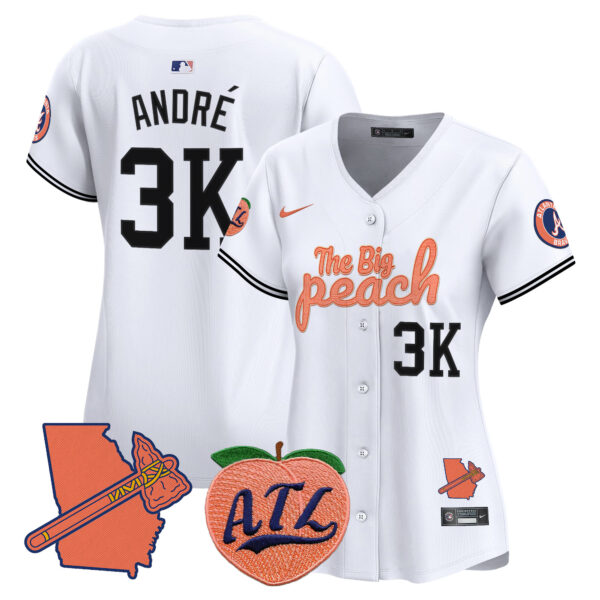 Women's Atlanta Braves The Big Peach Vapor Premier Limited Jersey - All Stitched - Image 24
