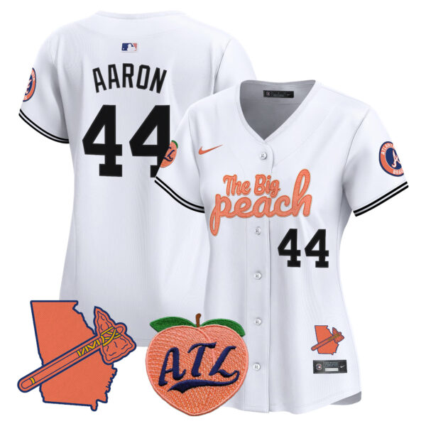 Women's Atlanta Braves The Big Peach Vapor Premier Limited Jersey - All Stitched - Image 29