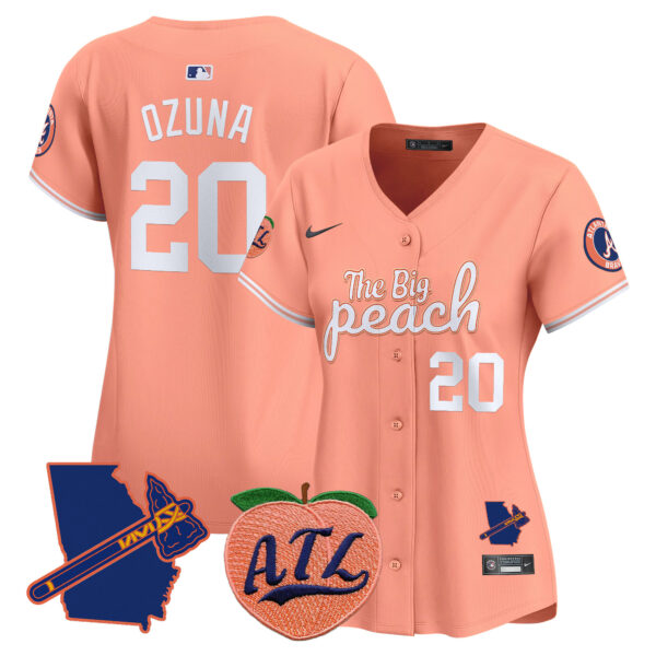 Women's Atlanta Braves The Big Peach Vapor Premier Limited Jersey - All Stitched - Image 18