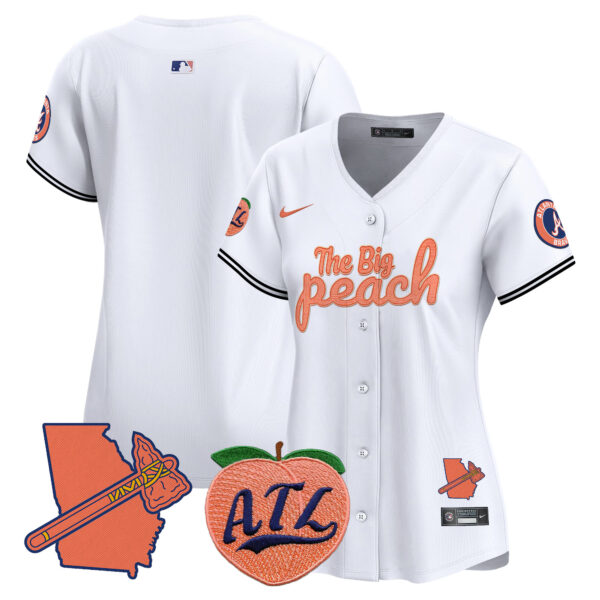 Women's Atlanta Braves The Big Peach Vapor Premier Limited Jersey - All Stitched - Image 30