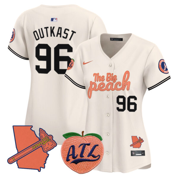 Women's Atlanta Braves The Big Peach Vapor Premier Limited Jersey - All Stitched - Image 3