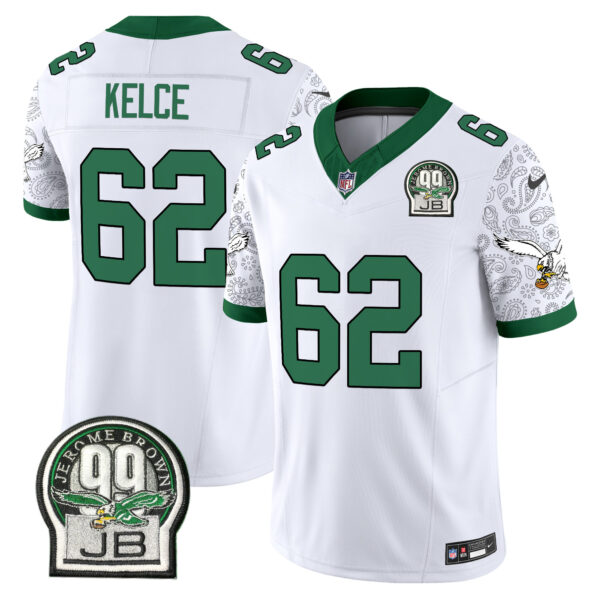 Men's Eagles Kelly Green Vapor Limited Jersey V4 - All Stitched - Image 12