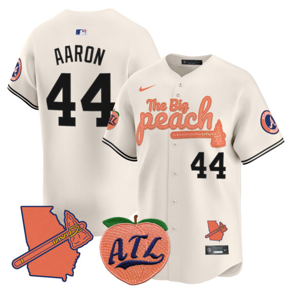 Men's Atlanta Braves The Big Peach Vapor Premier Limited Jersey V2 - All Stitched - Image 8