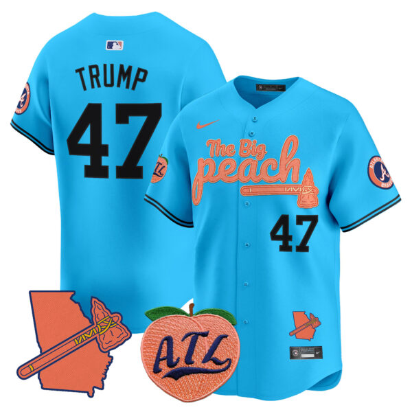 Men's Atlanta Braves The Big Peach Vapor Premier Limited Jersey V2 - All Stitched - Image 49