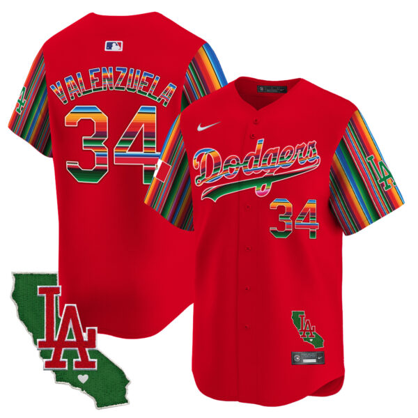 Men's Dodgers Mexico California Patch Vapor Premier Limited Jersey V5 - All Stitched - Image 37
