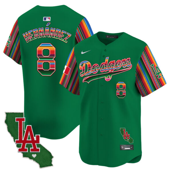 Men's Dodgers Mexico California Patch Vapor Premier Limited Jersey V5 - All Stitched - Image 34