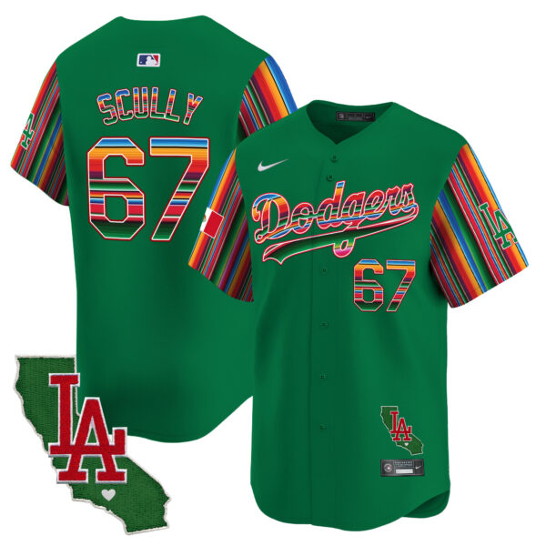 Men's Dodgers Mexico California Patch Vapor Premier Limited Jersey V5 - All Stitched - Image 33
