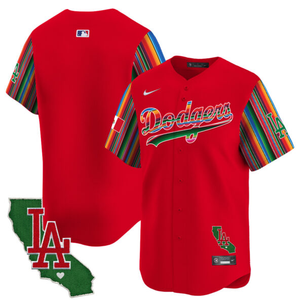 Men's Dodgers Mexico California Patch Vapor Premier Limited Jersey V5 - All Stitched - Image 45