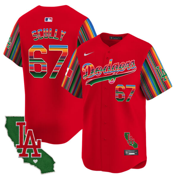 Men's Dodgers Mexico California Patch Vapor Premier Limited Jersey V5 - All Stitched - Image 42