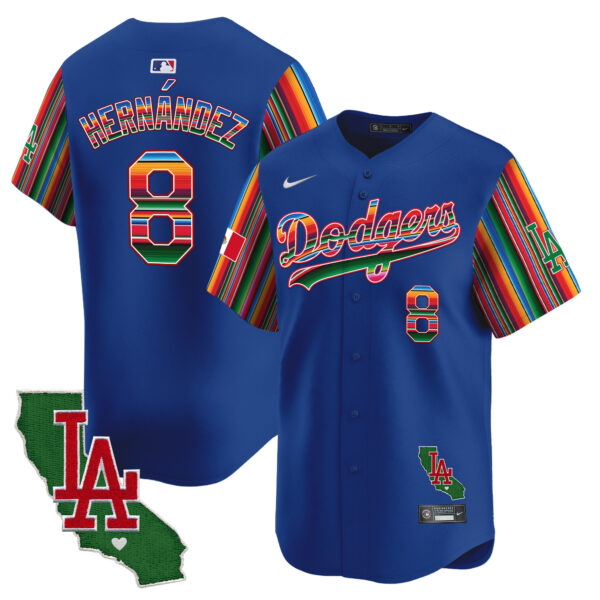 Men's Dodgers Mexico California Patch Vapor Premier Limited Jersey V5 - All Stitched - Image 16