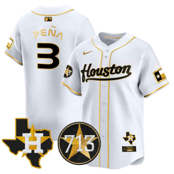 Men's Astros Space City 713 Patch Vapor Premier Limited Jersey - All Stitched - Image 32