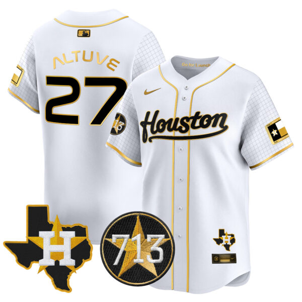 Men's Astros Space City 713 Patch Vapor Premier Limited Jersey - All Stitched - Image 29