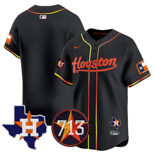 Men's Astros Space City 713 Patch Vapor Premier Limited Jersey - All Stitched - Image 18