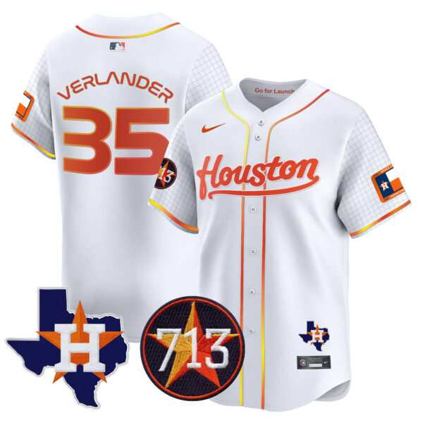 Men's Astros Space City 713 Patch Vapor Premier Limited Jersey - All Stitched - Image 7