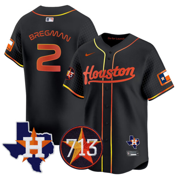 Men's Astros Space City 713 Patch Vapor Premier Limited Jersey - All Stitched - Image 15