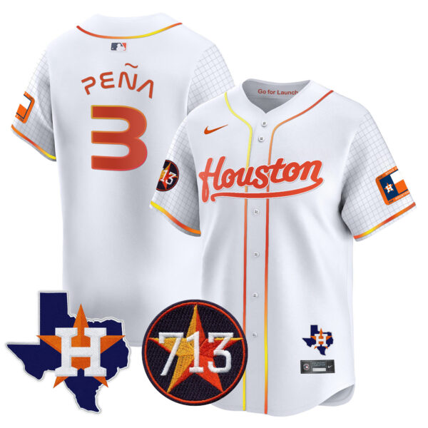 Men's Astros Space City 713 Patch Vapor Premier Limited Jersey - All Stitched - Image 5