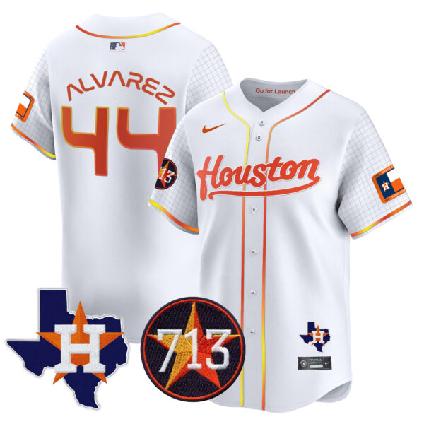 Men's Astros Space City 713 Patch Vapor Premier Limited Jersey - All Stitched