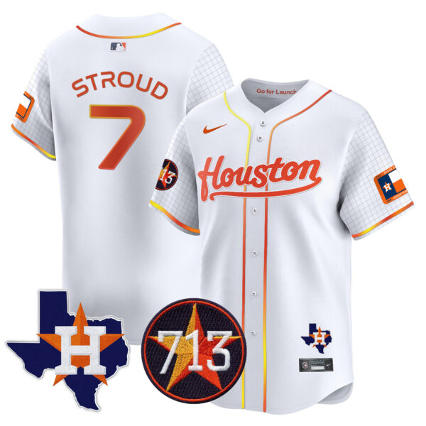 Men's Astros Space City 713 Patch Vapor Premier Limited Jersey - All Stitched - Image 3