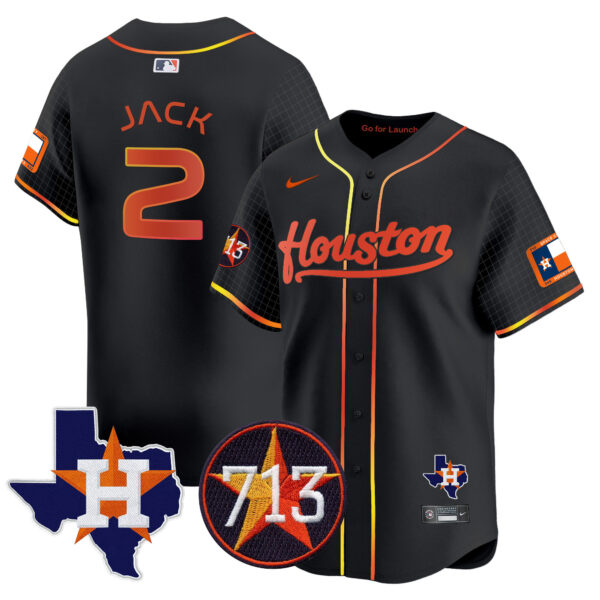 Men's Astros Space City 713 Patch Vapor Premier Limited Jersey - All Stitched - Image 13